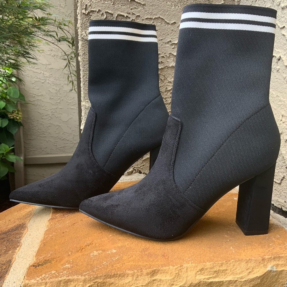Black Sock Boots with Heels